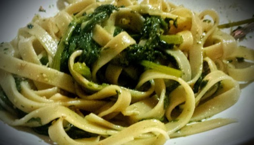 fettuccine di semola con cime di rapa