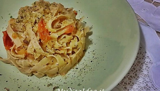 fettuccine con farine di mais e lenticchie