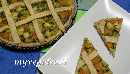 QUICHE CON PATATE ZUCCHINE CAROTE e sesamo